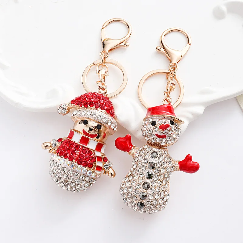 

NEW Christmas Series Snowman Keychain Allloy Key Rings Pendant Jewelry Bag Charm for Women Girls Christmas Gift Accessories