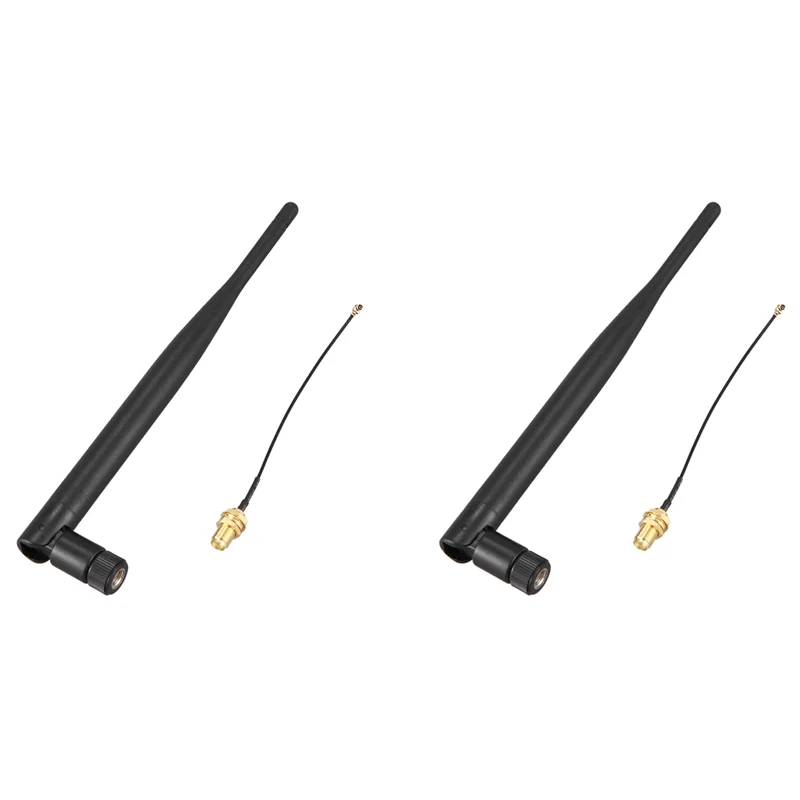 B49C 2X 900-1800MHZ Antenna 5Dbi GSM RP-SMA Plug Rubber Waterproof Lorawan Antenna + IPX To SMA Small Cable Extension