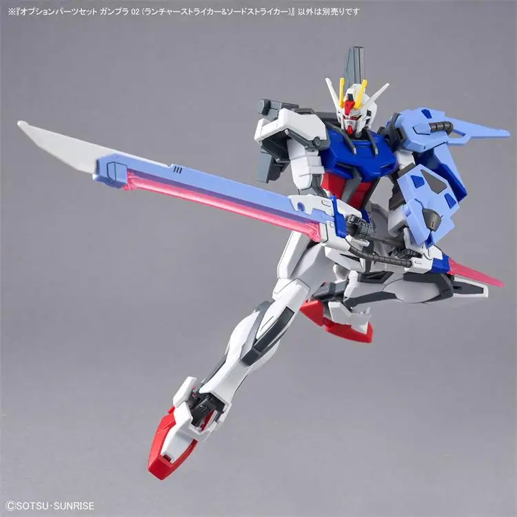 BANDAI Gundam Option Parts Set Gunpla 02 (Launcher Striker & Sword Striker) Standard Model Kit Assembly Strike Figures Original