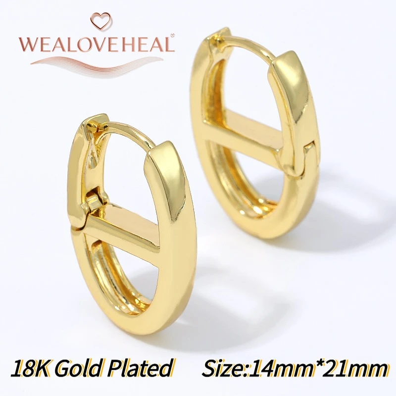 1 Paar 18K vergoldete Messing-Möbius-Twist-Huggie-Creolen für Damen, geometrische kleine Ohrringe für den Alltag, Party oder als Geschenk – Detail 32