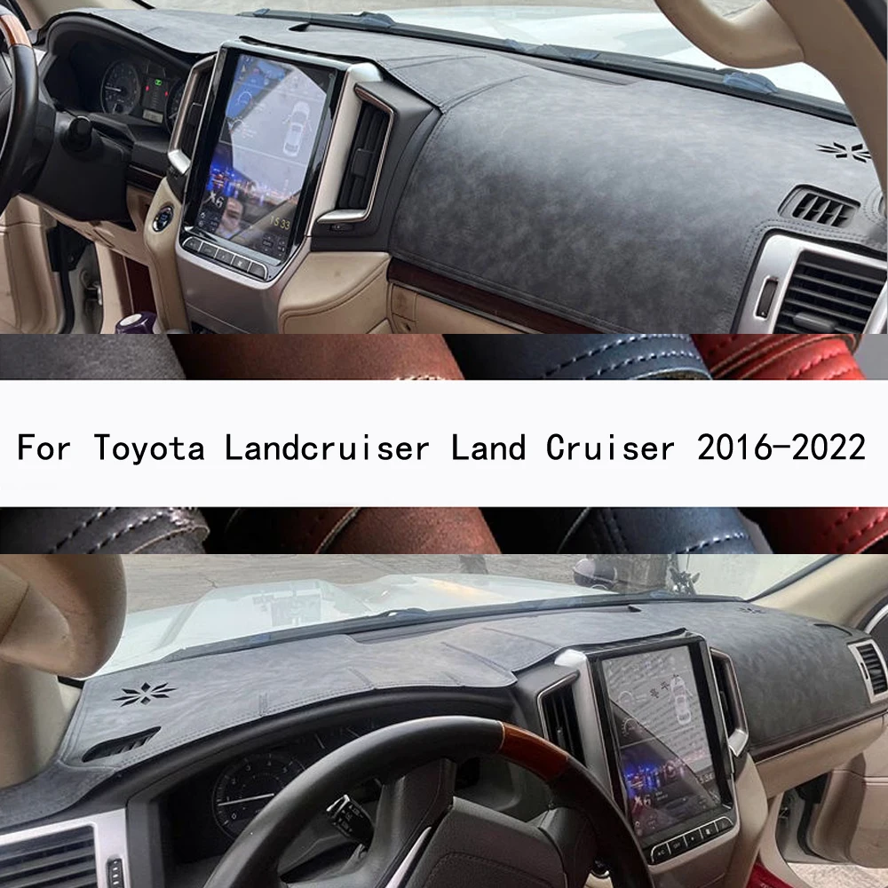 For Toyota Landcruiser Land Cruiser 2016 2017 2018 - 2022 Dashboard Cover Board Mat Carpet Pad Sun Shade Retro Leather Cushion