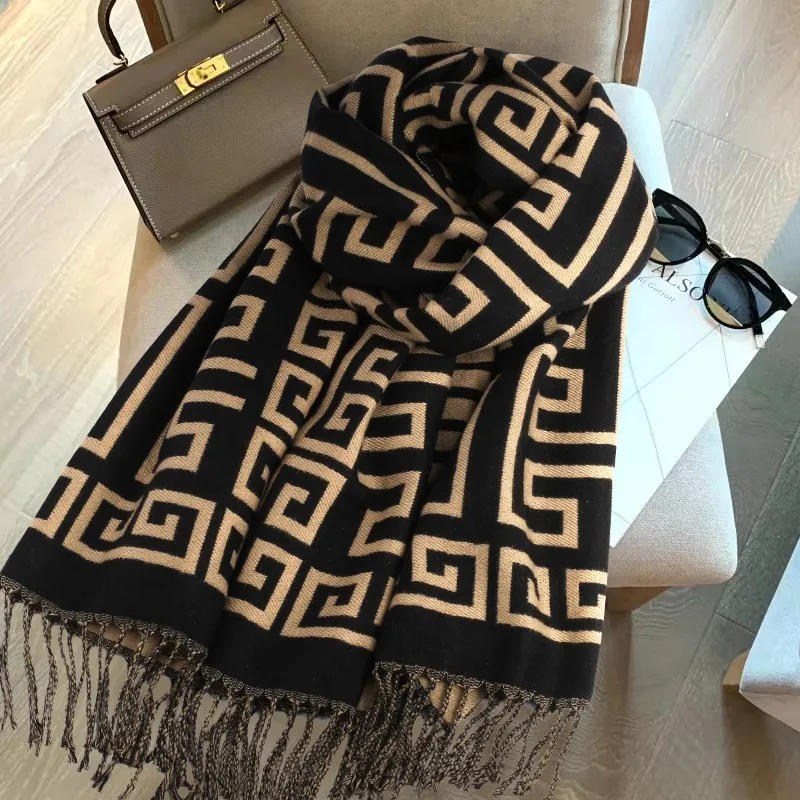 Echarpe-cyrena-kaer-camere-pour-femme-double-face-a-franges-chaude-tendance-style-coreen-automne-hiver-motif-geometrique