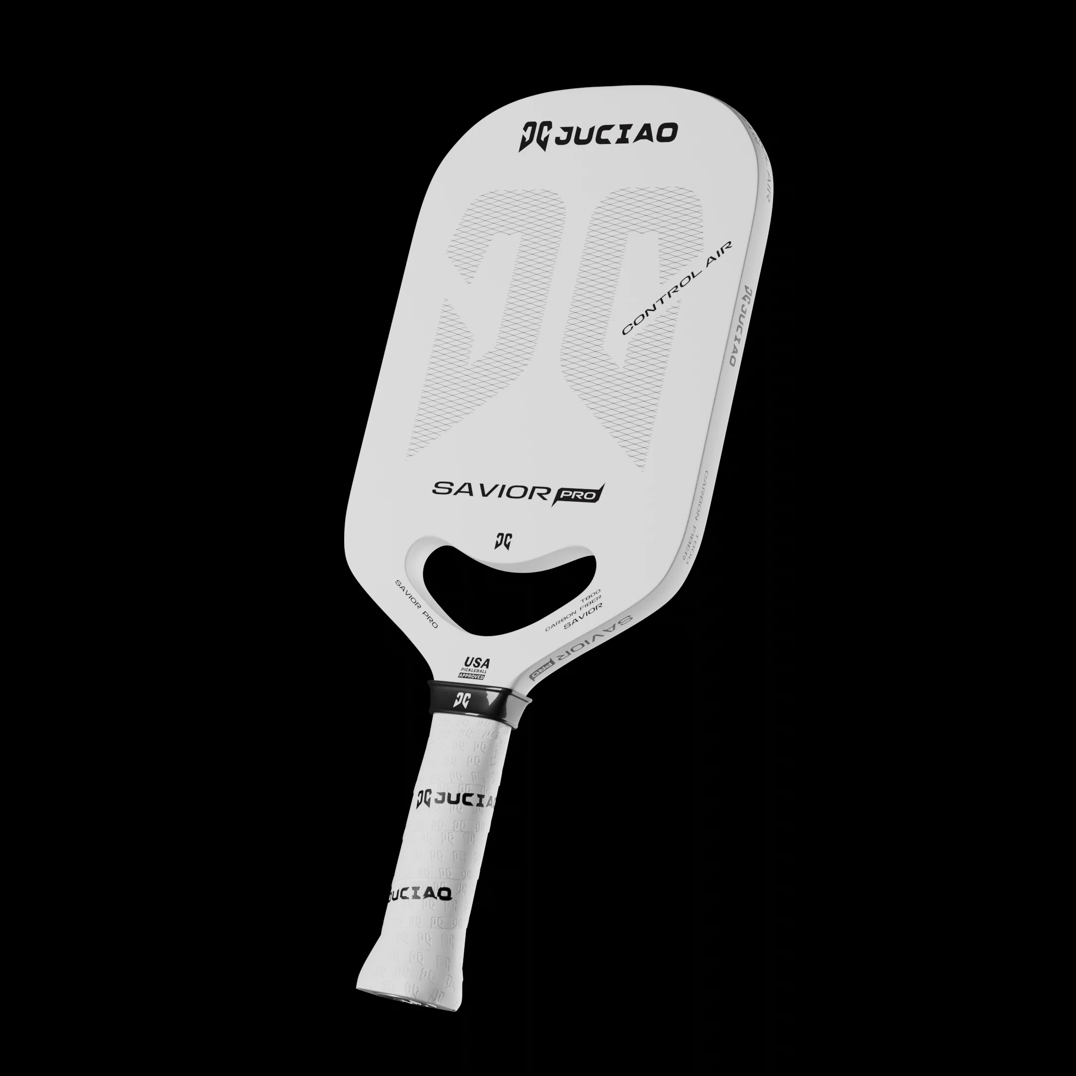 JUCIAO T800 Carbon Fiber Pickleball Paddle 20MM Uni-body Polymer Honeycomb Core Edgeless Aero-Dynamic Design Thermoformed