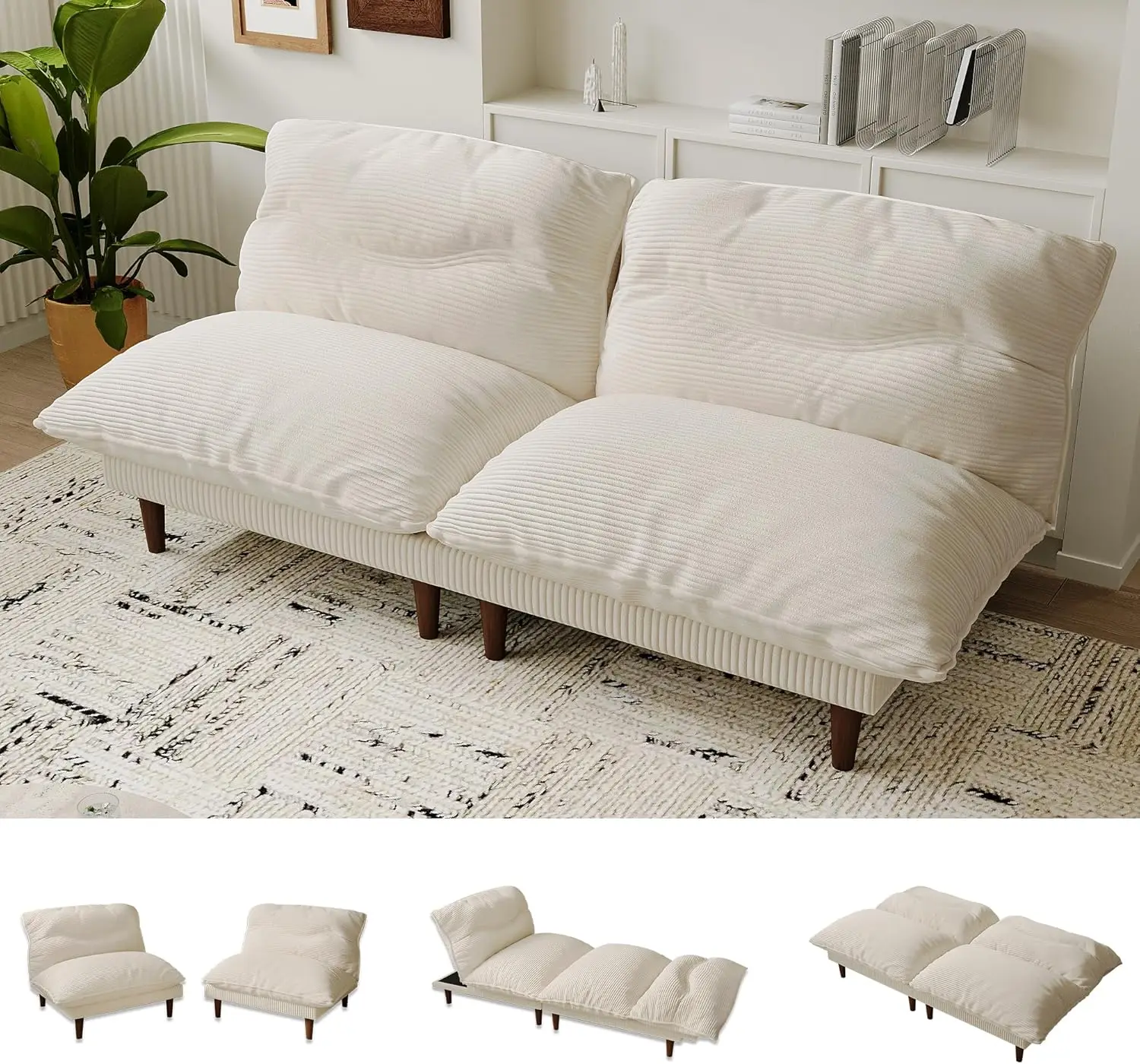 Futon Sofa Bed 4 In…