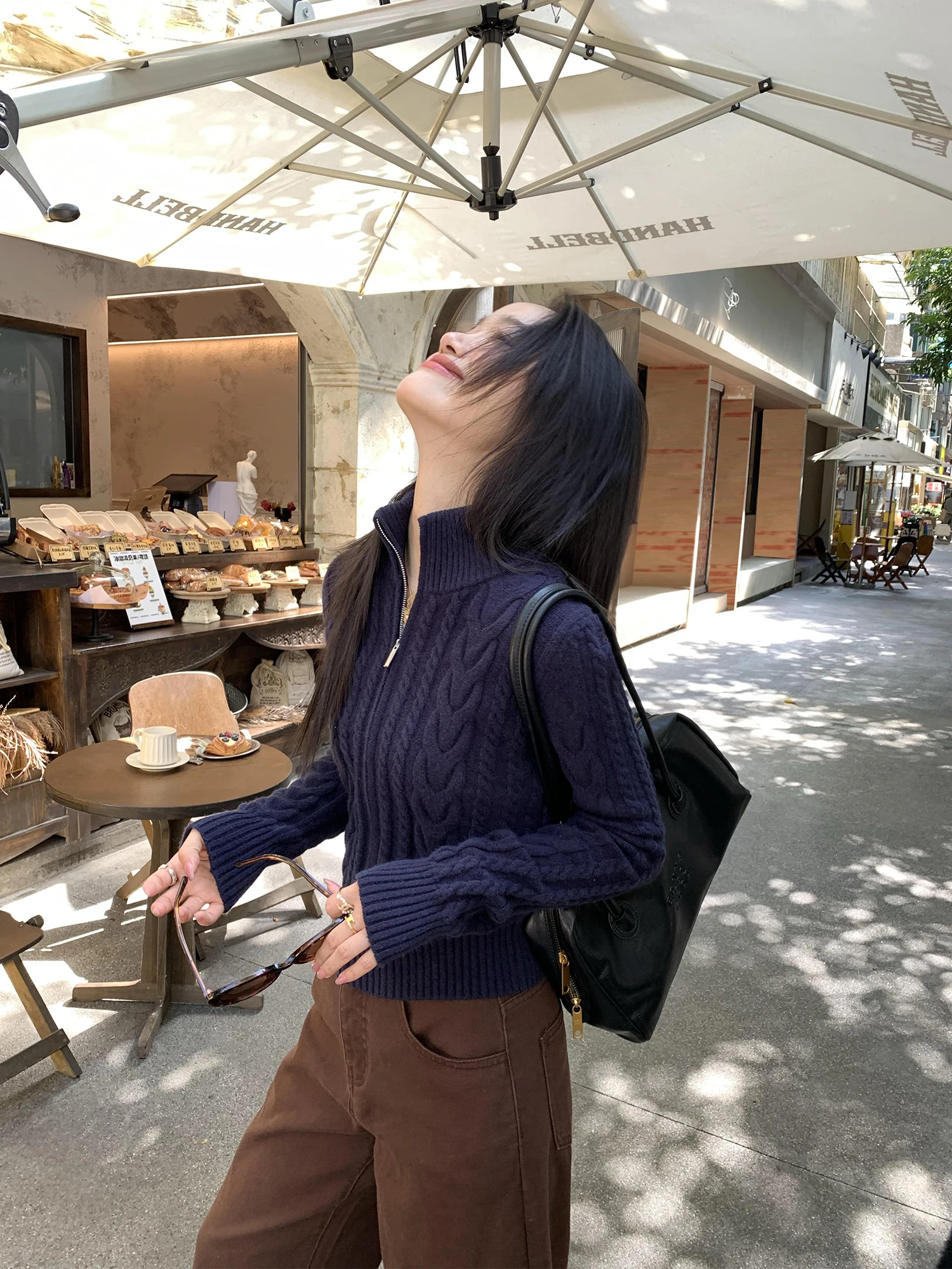 

Женский вязаный кардиган Pusumede Maliru Dr с воротником-стойкой, длинными рукавами и молнией, осенне-зимний повседневный топ