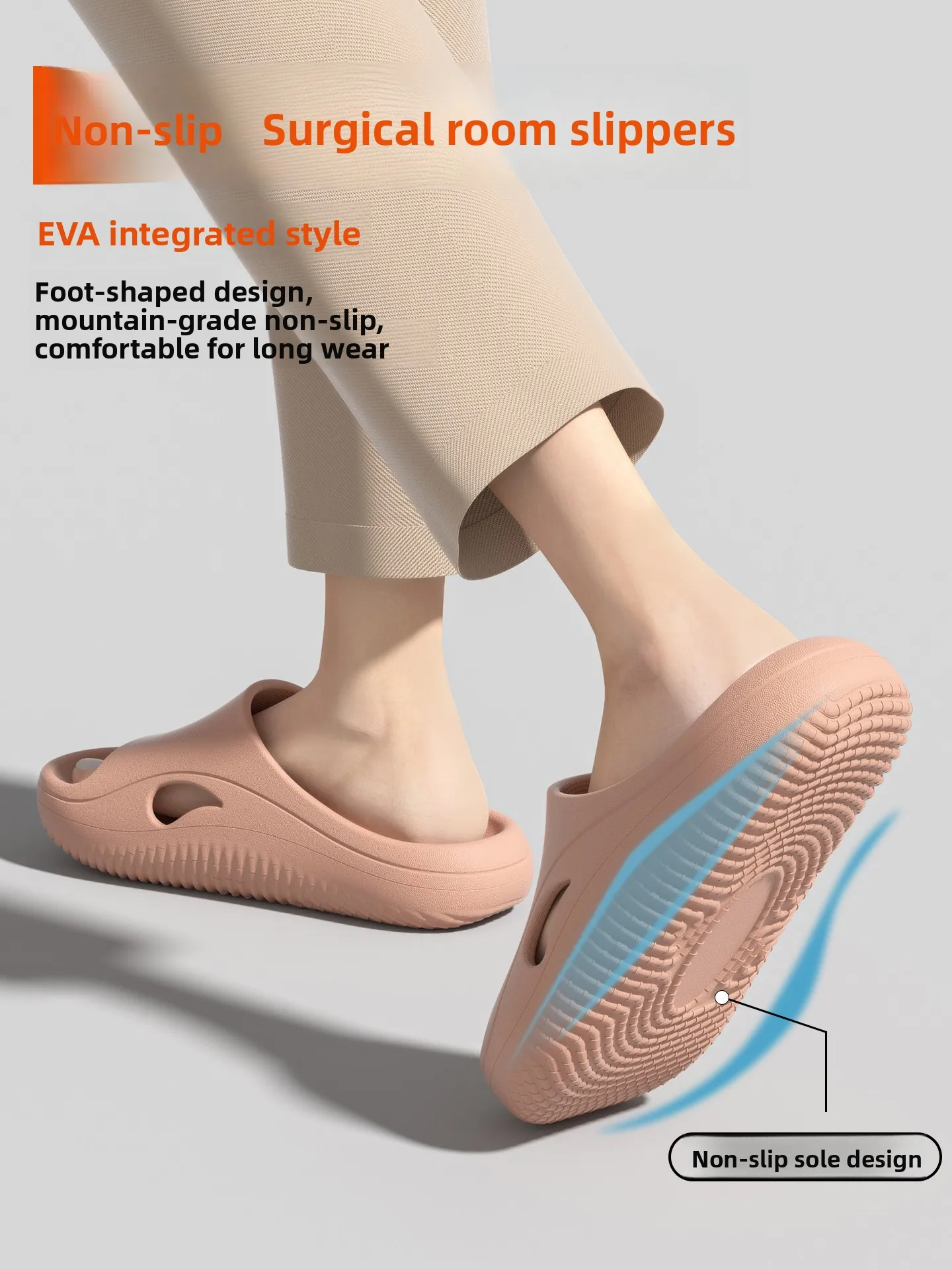 Comfortable Anti-Slip Operating Room Slippers for Men And Women Thick Bottom Home Slippers Easy to Wear All Year round