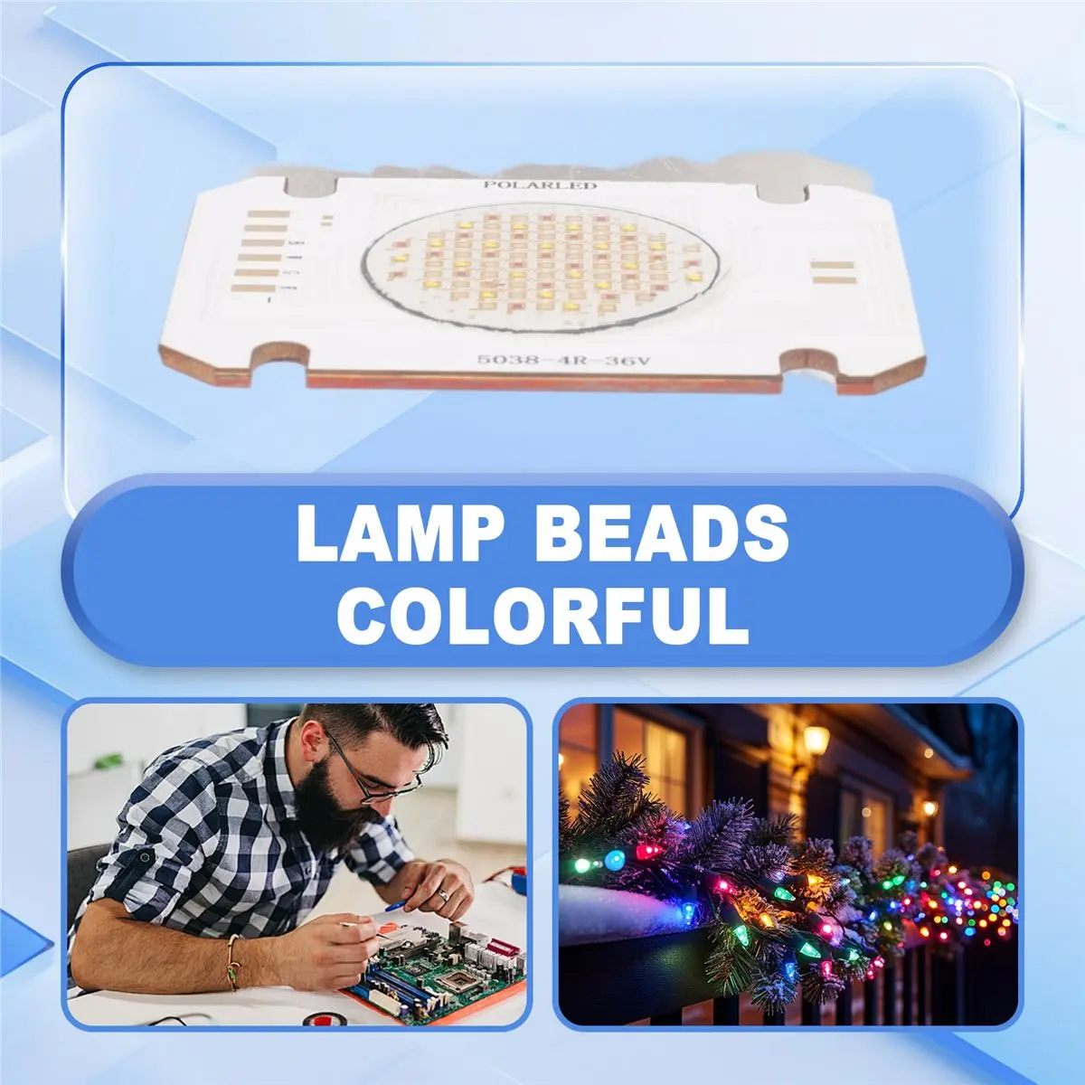 AA86 100W High Power Colorful Red Green Blue White Four-Color COB Lamp Beads High Power LED Lamp Beads