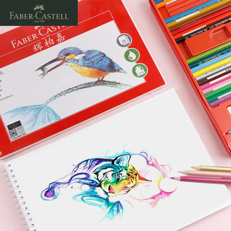 Faber-Castell 230g Colored Pencil Book Fine Grain 32K/16K/8K Travel Hand-Painted Watercolor/Oily Color Lead Painting Book/Papers