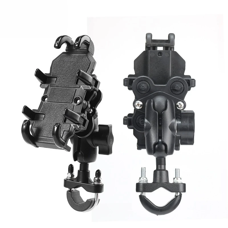 

Motorcycle Bike Phone Holder with Shock Absorber Bicycle Handlebar Rearview Mirror Mount for 4.7-7.1 inch Smartphones Shockproof