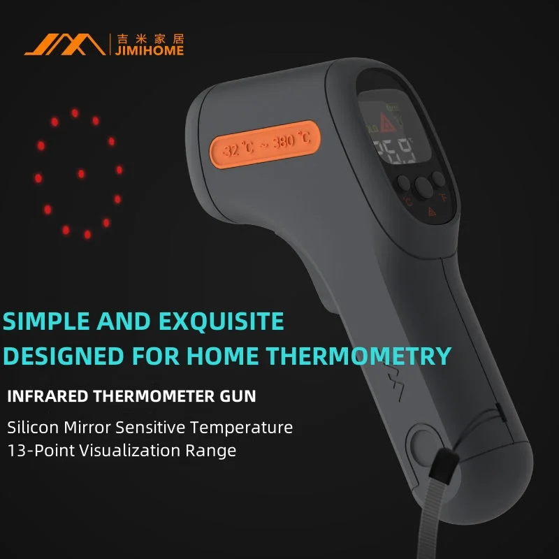 

JIMIHOME Infrared Thermometer Temperature Gun 50c ~380c Digital Laser Thermometer Gun Ir Thermometer Temp Gun for Baking BBQ