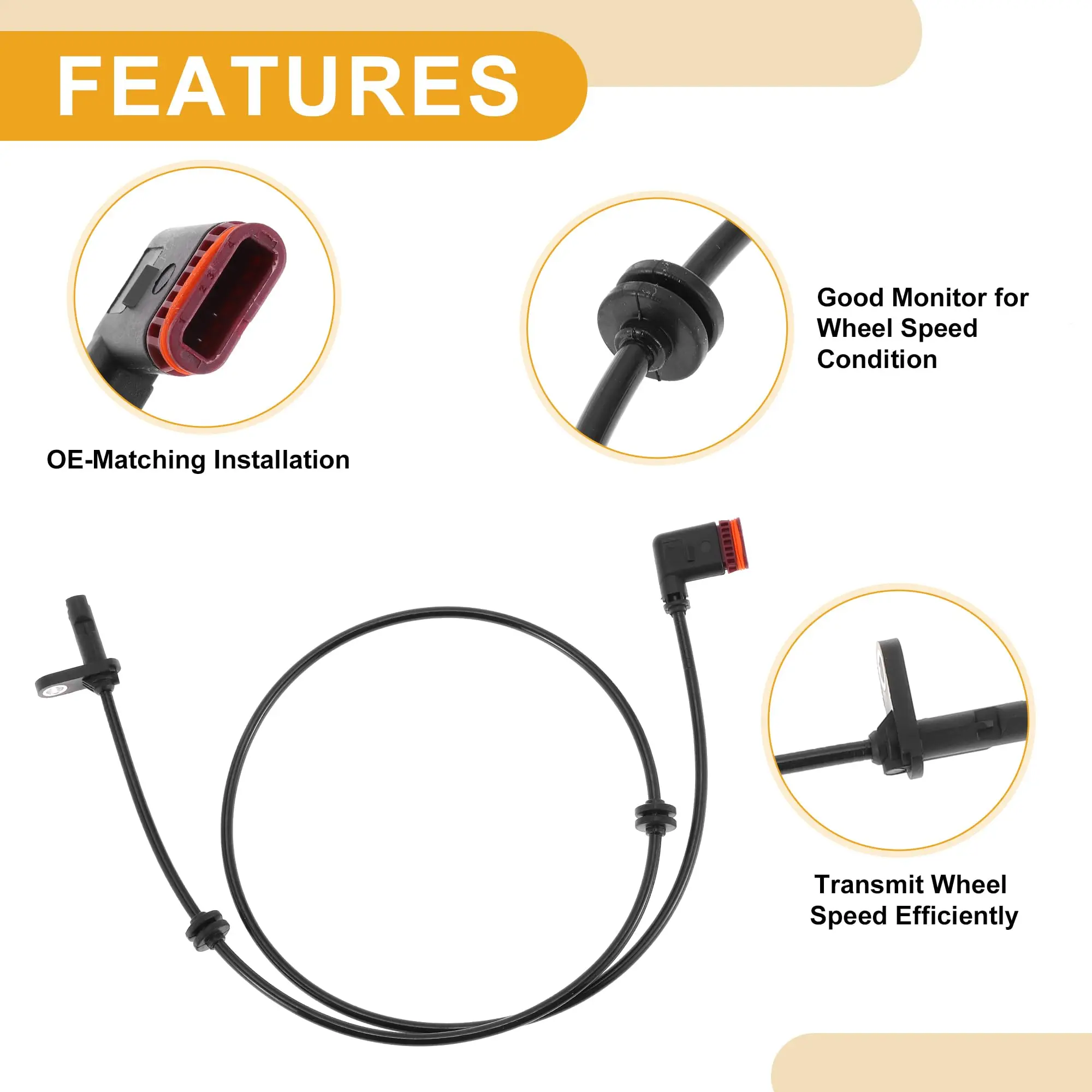 2079059602   เซ็นเซอร์ความเร็วล้อ ABS ด้านหลังซ้ายขวาสําหรับ Mercedes-Benz E350 E400 E550 2014 2015 2016 2079057801