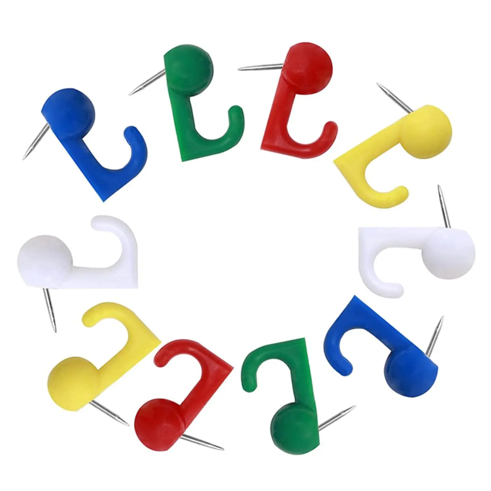 100 Pcs Hooks Hangers Decorative Mixed Color Colorful Tacks Thumb Tacks for Map Cork Board Oil Painting Documents School