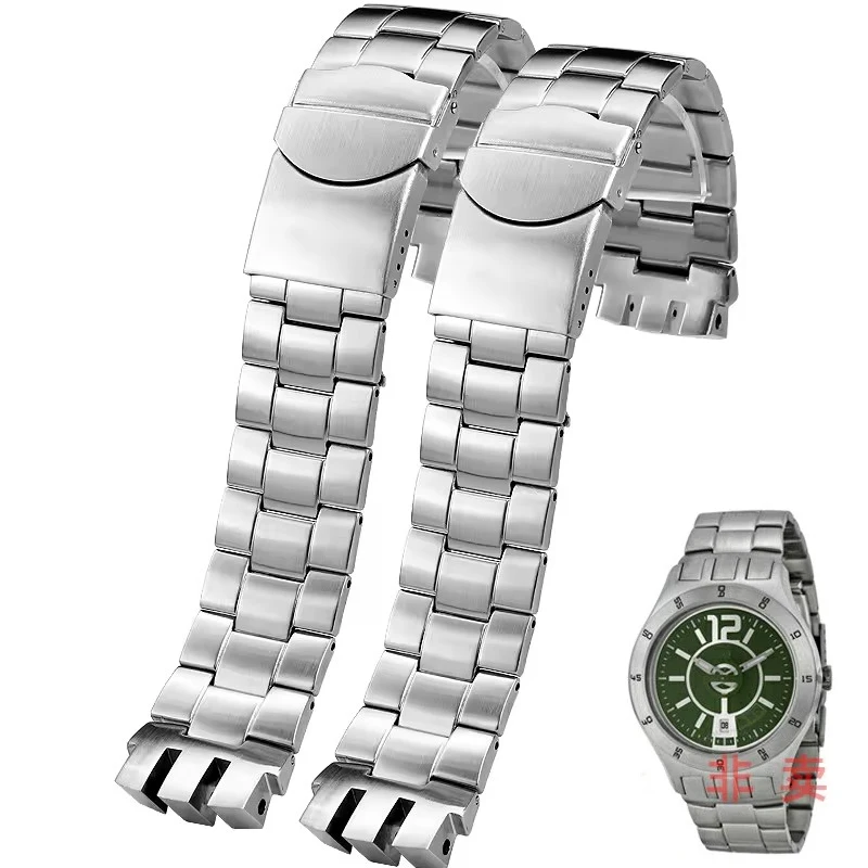 

Ремешок для часов Swatch 20 мм с вогнутым и выпуклым креплением YTS401 YTS402 YTS407G YTB400 YTS403 409, браслет из прецизионной стали