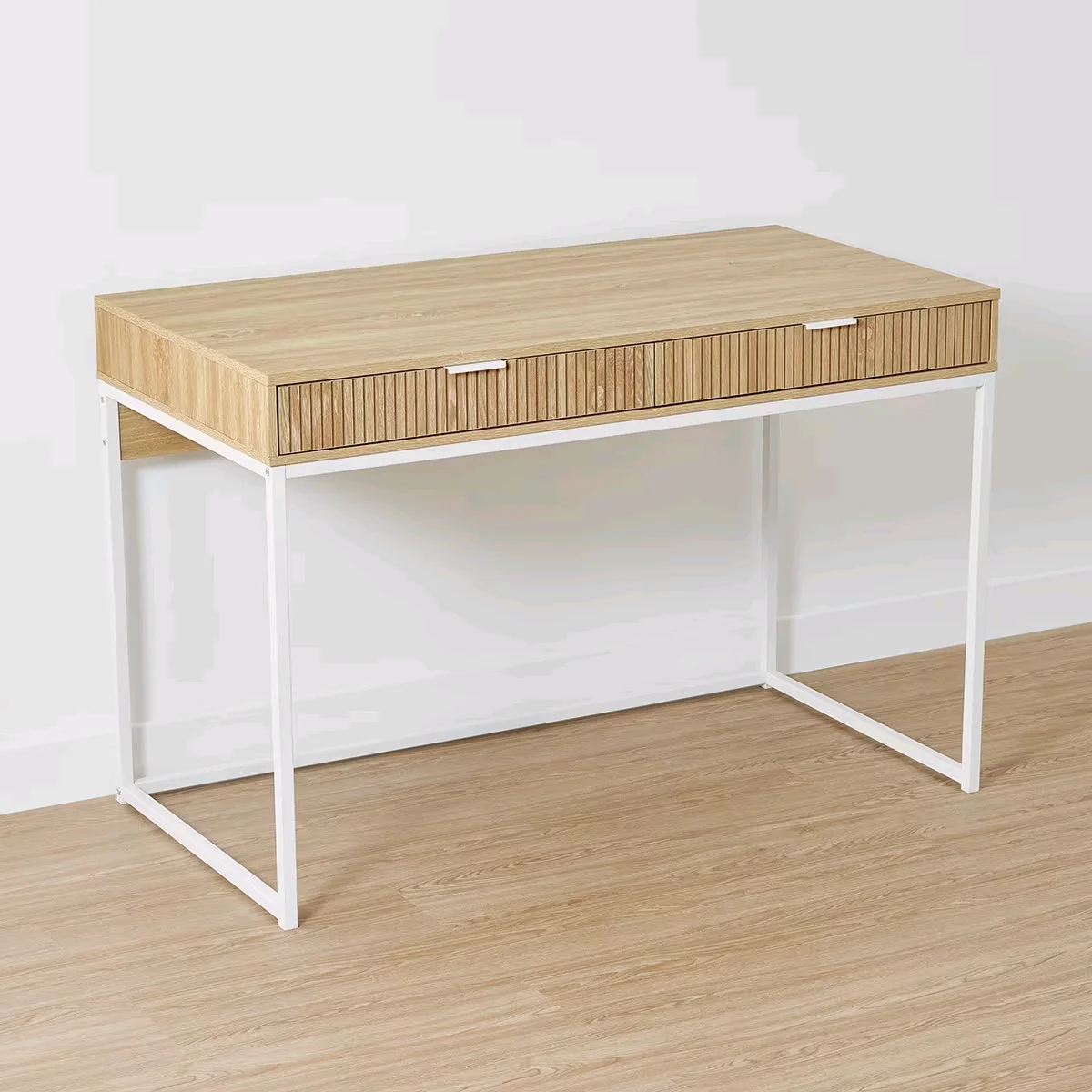 !@Combohome Wood Metal Computer Desk Modern Household Student Table Simple Bedroom Writing Desk