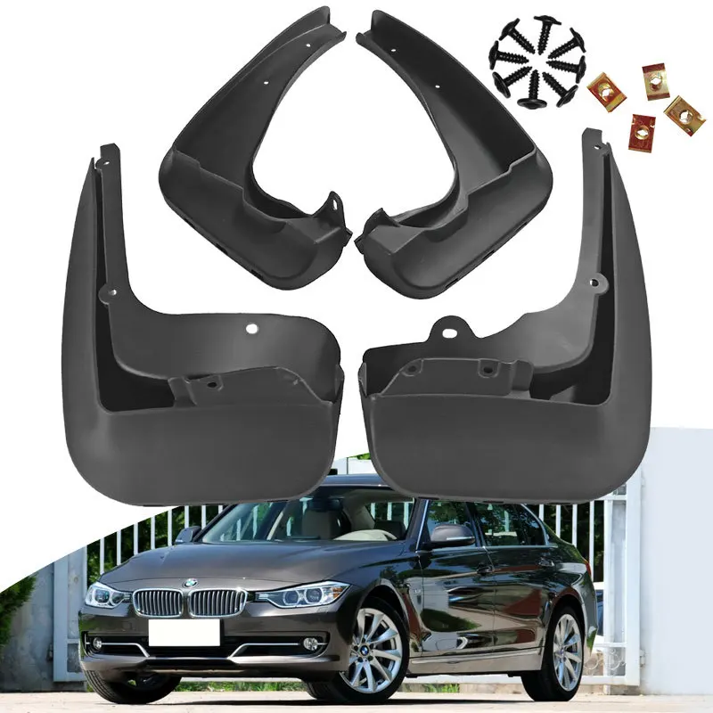 

For 2013-2019 BMW 3 Series black car mudguard Reduce dust Resist tire dirt car accessories tools