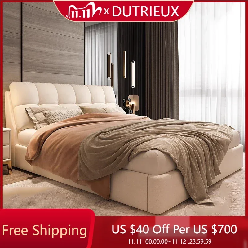 

Comfortable Sleeping Bed Space Saving Floor Design Wooden King Size Comfortable Soft Bed Beauty Cama Solteiro Patio Furniture