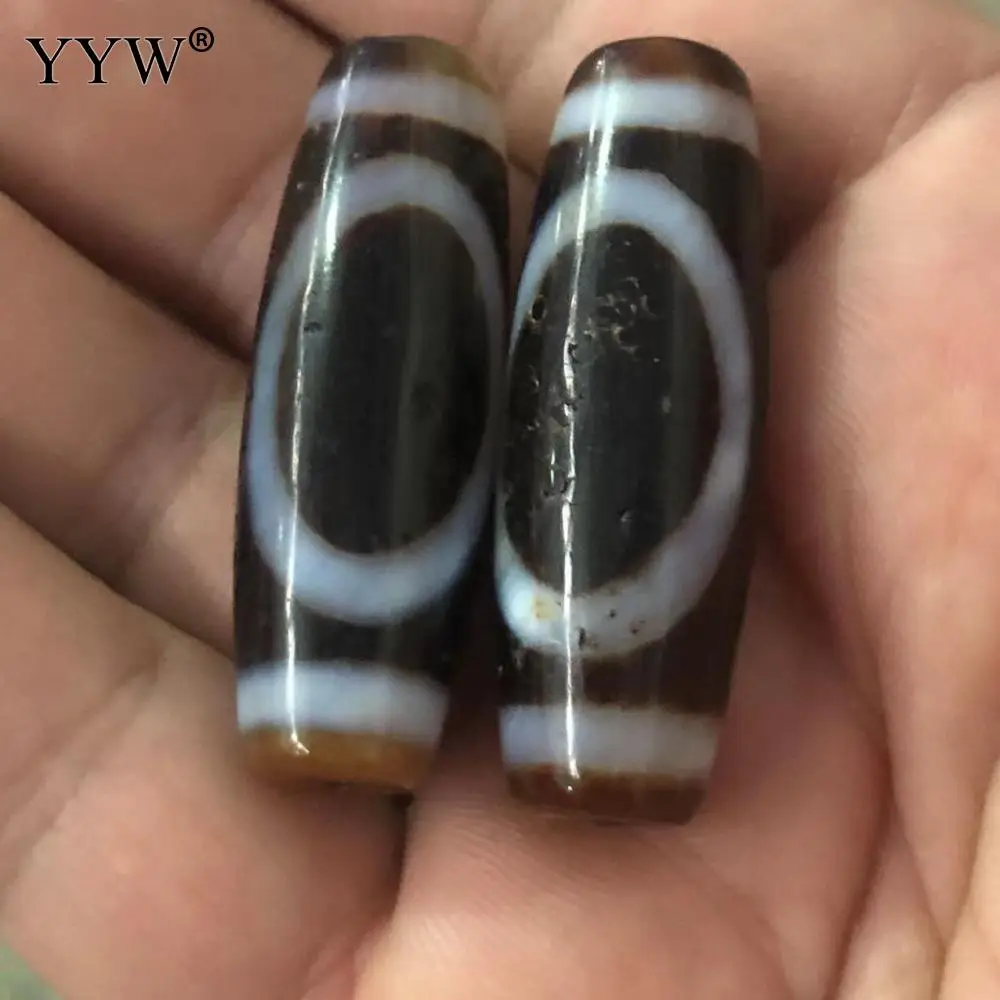 

Natural Tibetan Agate Onyx Dzi Beads Inspirational Jewelry Making Diy Necklace Bracelet 40x13mm Vintage One Eye Bead Accessories