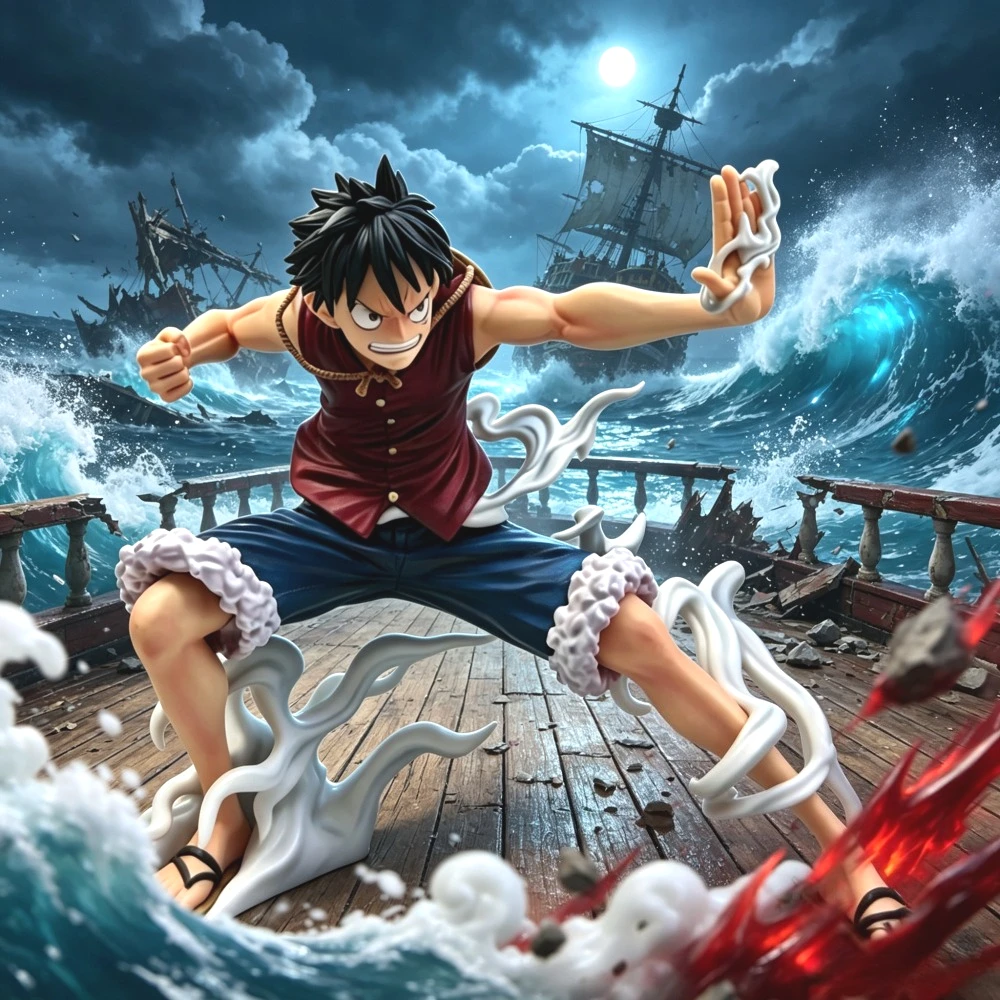 16cm/6.3in Anime One Piece Figure Luffy Action Figures Pvc Statue Desktop Ornamen Collection Model Toys Gifts