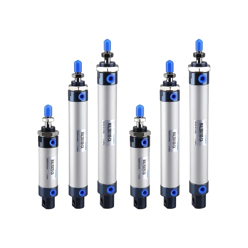 Pneumatic Mini Cylinder MAL 16/20/25/32mm Bore 25/50/75/100/200/300/400/500mm Stroke Single Lever Pneumatic Air Cylinder