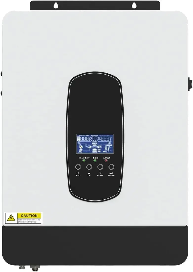 3200W Solar Hybrid Inverter DC24V to AC230V,Off-Grid Pure Sine Wave Inverter with 80A MPPT Solar Charger+AC Charger,Max PV 3000W