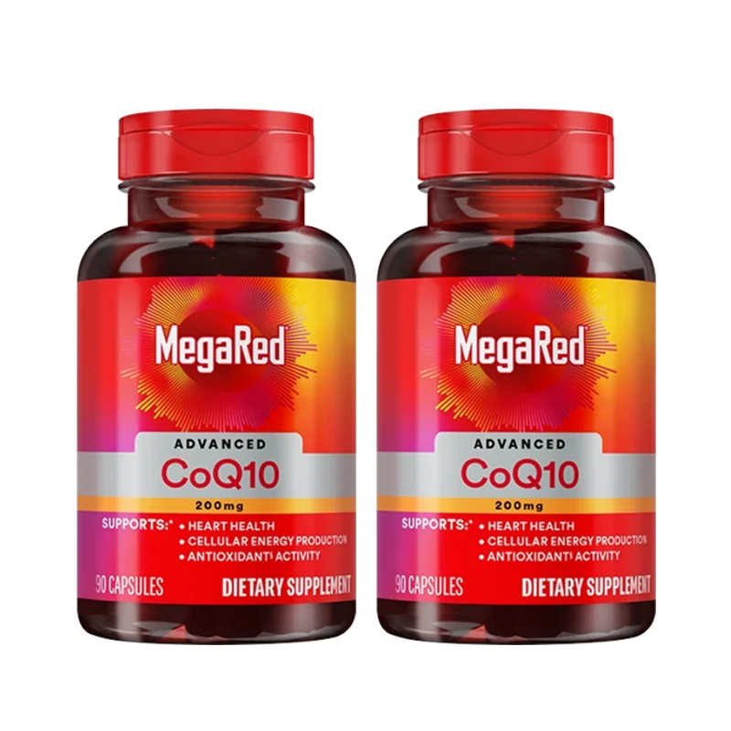 MegaRed CoQ10 200mg (per Serving) Advanced Capsules (90 Count in a Box), Helps Support Heart Health and Cellular Energy*, Antiox