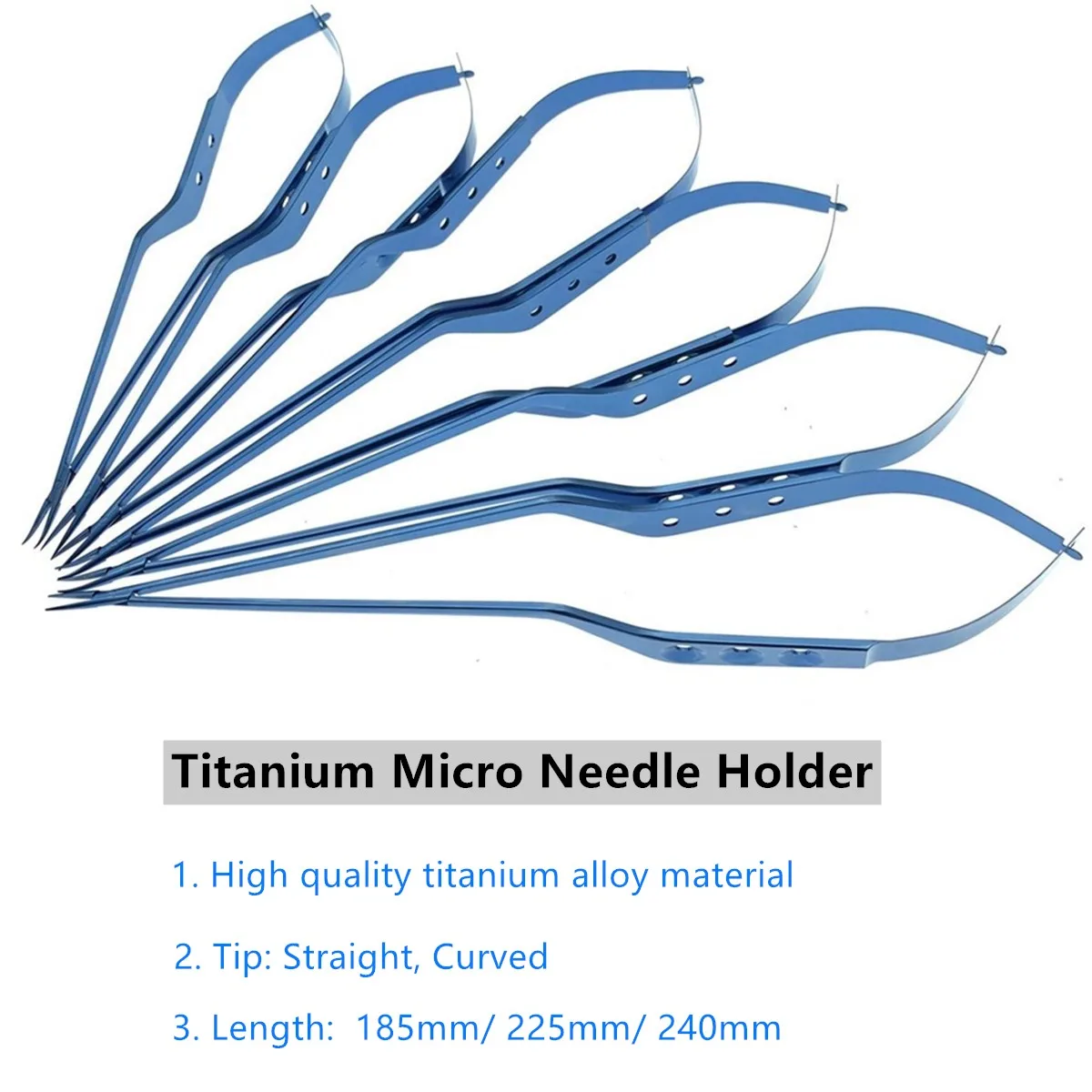 

Neurosurgery Needle Holder Bayonet Style Titanium Micro Tweezers Microscopic Surgical Forceps