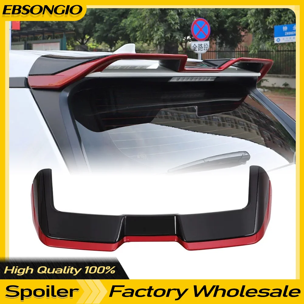 Für 19–25 Toyota RAV4 MCX Style glänzend schwarze Dachspoiler-Flügelverlängerung hinten oben