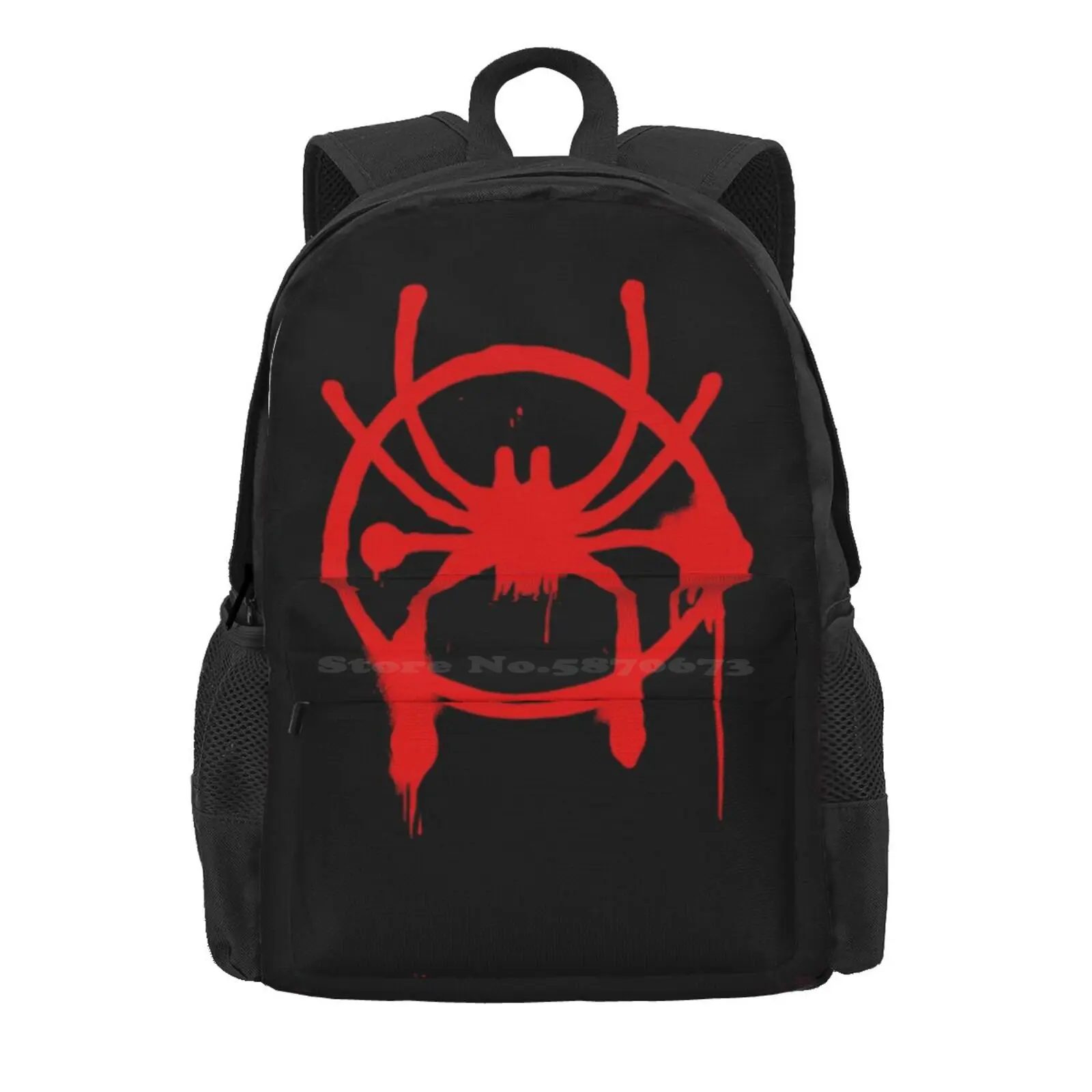 Miles Morales Into The Spider-Verse Logo Hot Sale Schoolbag Backpack Fashion Bags Into The Spiderverse Into The Spider Verse