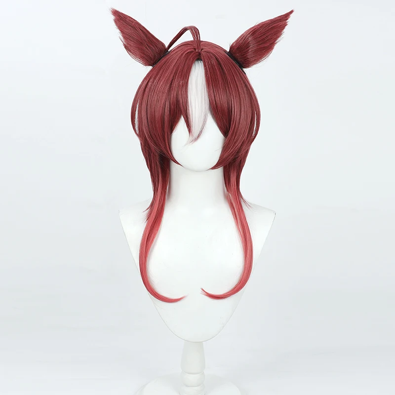 Uma Musume Pretty Derby Darley peluca de Cosplay árabe orejas cola disfraz de fiesta de Halloween Prop pelo sintético fibra resistente al calor