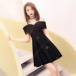 Elegant big Girl Party Dresses 14 16 20 Summer Teenage Girls Princess evening dress female black suspender dress