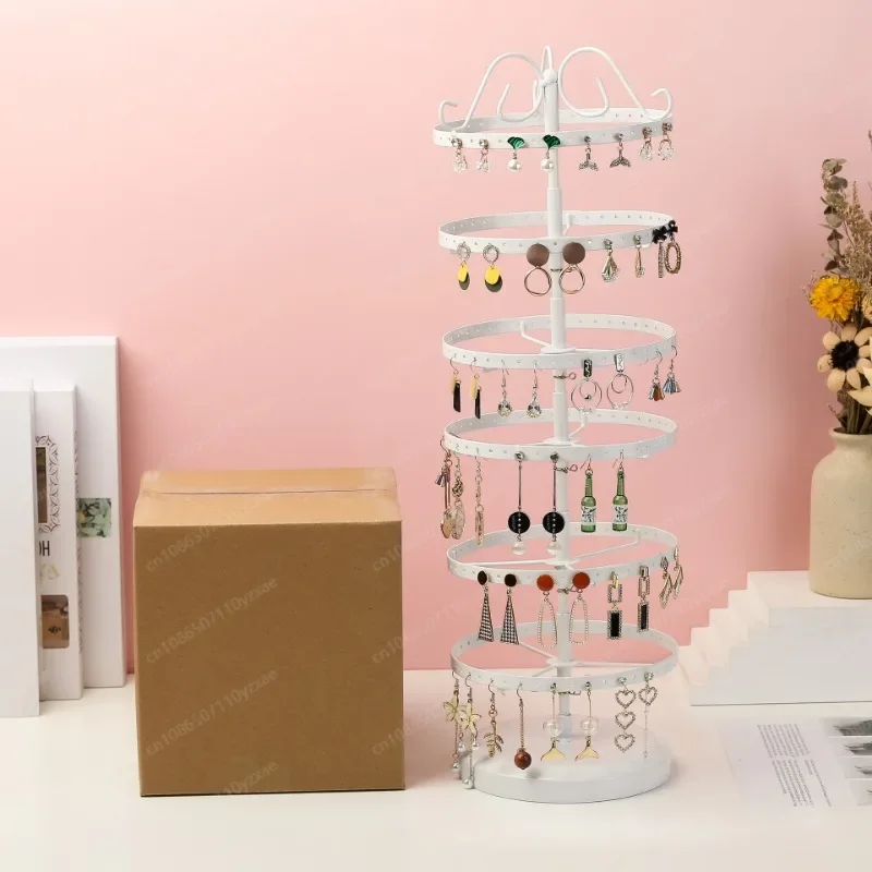 

Earring Rack, Jewelry Display Rack, Six-layer Rotating Hanger, Stud Earrings Rack.