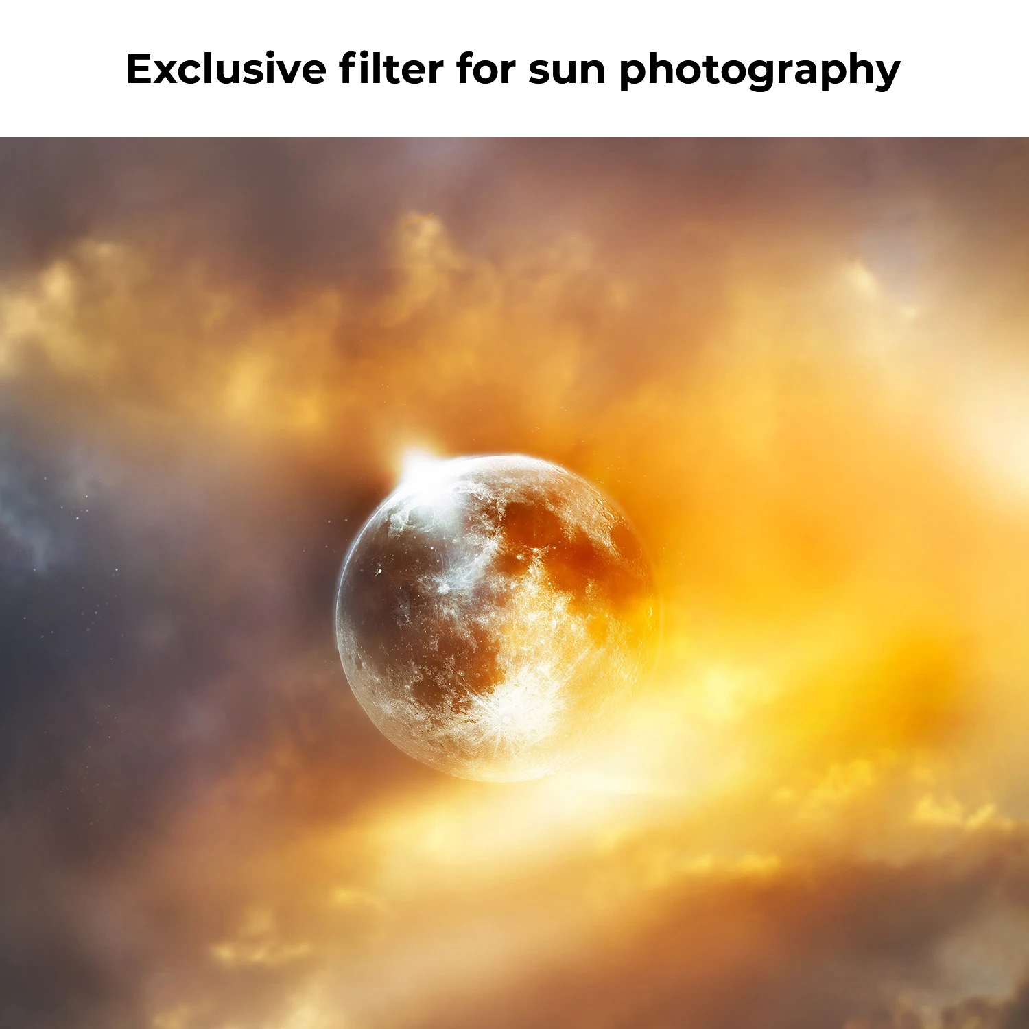 K&F CONCEPT Solar Filter ND100000/ND1000000 16.6/20-Stops Solid Neutral Density Celestial Event Photography Filters Multi-Layer