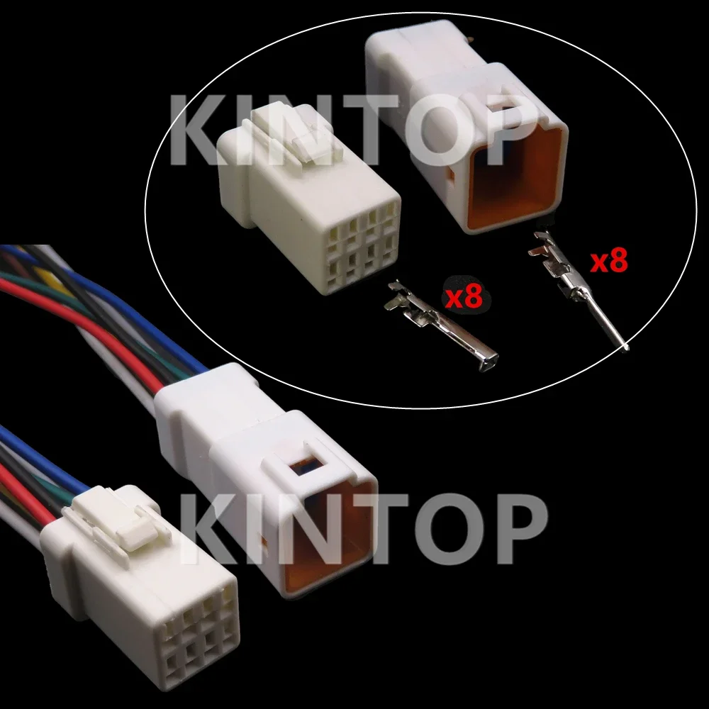 

1 Set 8 Pins 08R-JWPF-VSLE-D AC Assembly Auto Male Female Docking Electric Wire Connector 08T-JWPF-VSLE-D Car Waterproof Socket