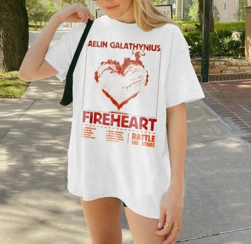 Fireheart Shirt Vintage Aelin Galathynius Shirt To Whatever End Tshirt Licensed SJM Throne of Glass T-Shirt Cotton Tee Summer
