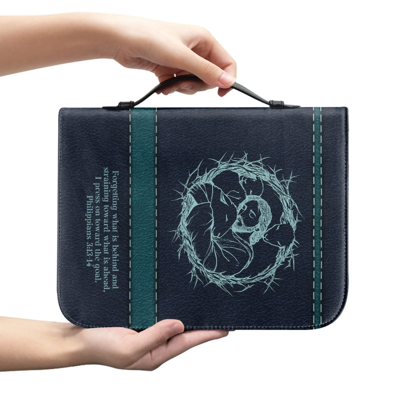 XIXIRIMIDO 2026 Collection Bible Covers PU Leather Portable Bible Case for Christian Prayer and Church Carry