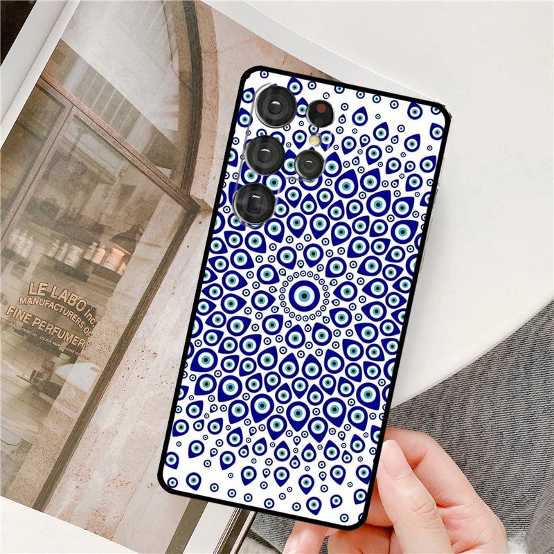 Evil Eye Phone Case For Samsung Galaxy S23 S22 Ultra Note 20 Note 10 S8 S9 S10 Plus S20 FE S21 Ultra