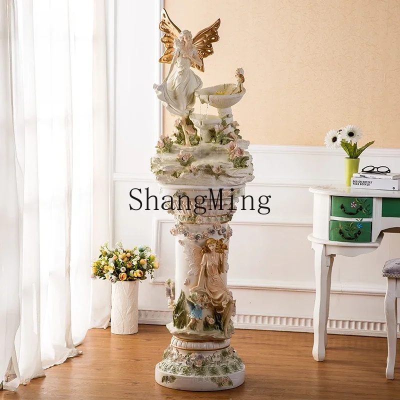 

CL floor-to-ceiling large home decoration next to TV cabinet creative light luxury ornament