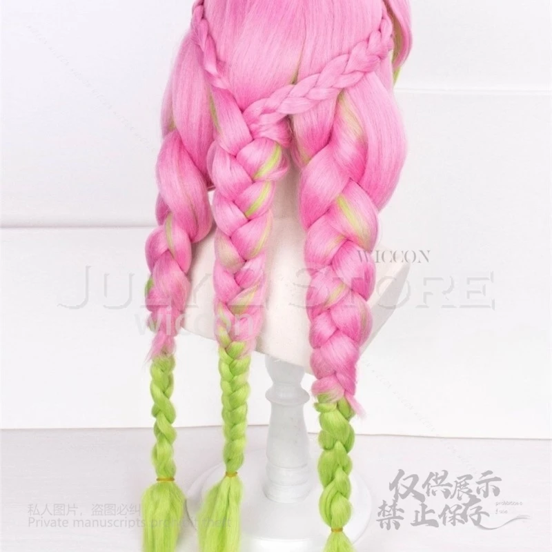 Аниме Косплей Аниме Мицури Канродзи Косплей Парик Розовый Зеленый Градиент Тепловой Градиент Цвет Волос Парик Косплей Канродзи Мицури Парик Хал