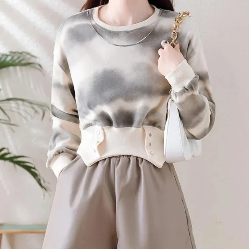 

Woman Tops Slim Plain Cotton Long Sleeve Pullover 2000s Casual Basic Aesthetic Y2k Style Sport Vintage M E Sweatshirt for Women