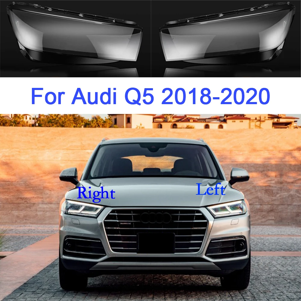 Car Headlight Glass For Audi Q5 2018 2019 2020 Replacement Faros Delanteros Shell Auto Parts Transparent Car Accessoires