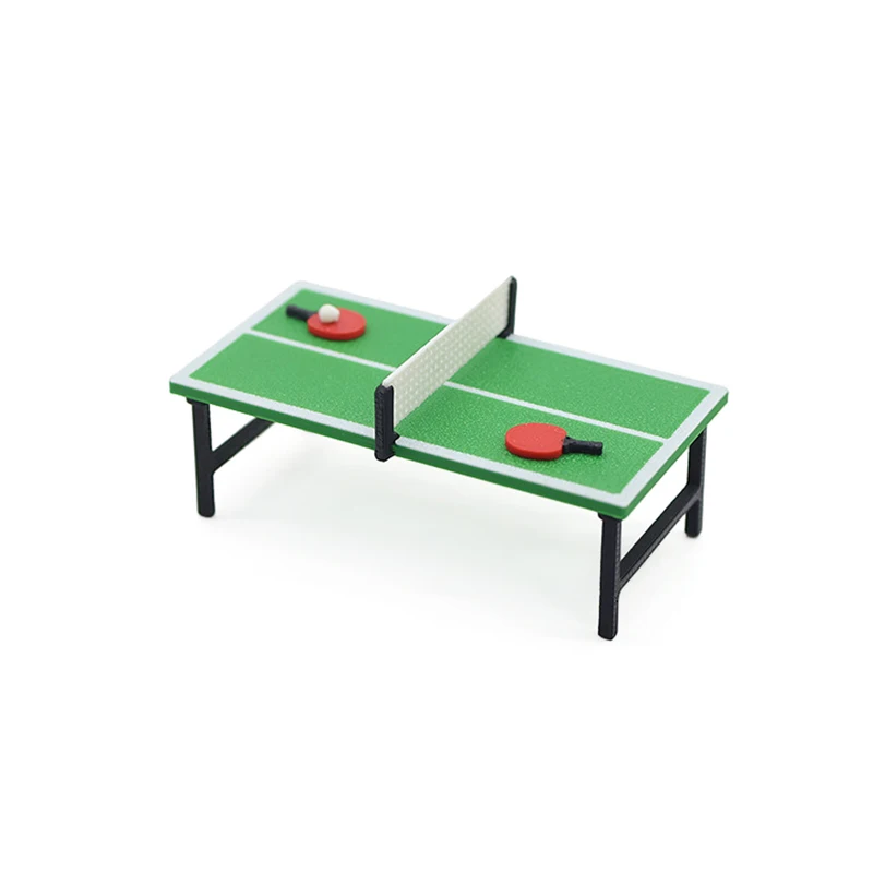 Doll House Miniature Table Tennis Table, 1:12 Model Simulation Furniture Home Decor Toy Accessory