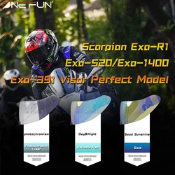 Exo R1 1400 Helmet Visor For Scorpion R1 Air EXO 520 Motorcycle Fits Helmets With The KDF-16-1 Accessories Photochromic Lens