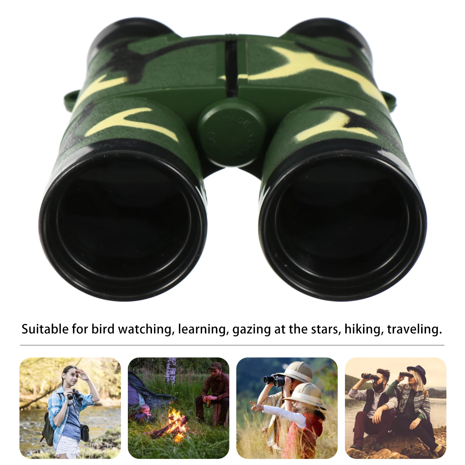 

1Set Kids Camouflage Binocular High Definition Portable Dual-Tube Telescope for Outdoor Travel Birdwatching Stargazing Hunting