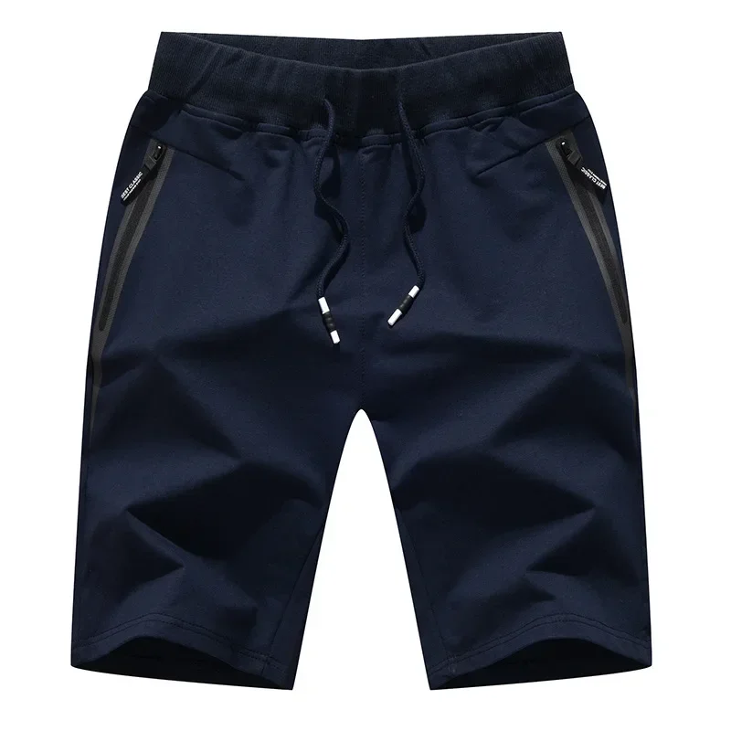 Plus size man beach Short pants Male Sport Cotton Sweatpants Breeches Shorts Men summer casual men's shorts mens Zipper Pockets