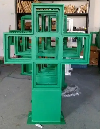 2025 venda imperdível sinais de farmácia de armário à prova d'água ao ar livre com exibição de cruz verde dupla