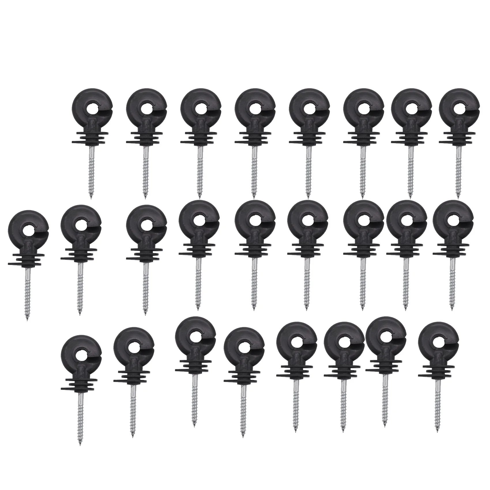 25Pcs Isolador De Cerca Elétrica Screw-in Isolador Cerca Anel Post Madeira Post Isolador, Pecuária Cerca Acessórios