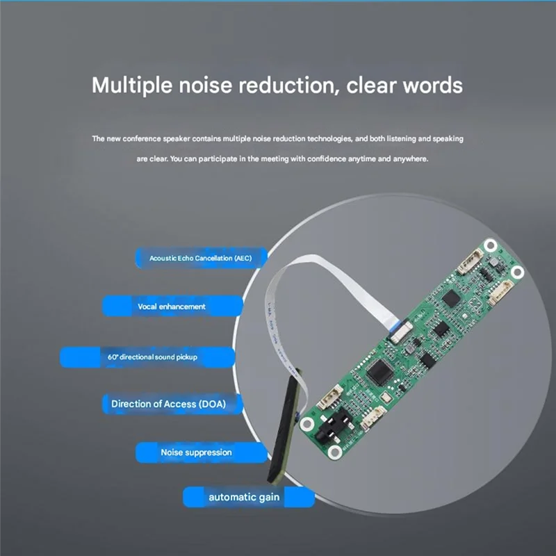 Nuovo set di microfoni direzionali a 4 array USB lineare con riduzione del rumore con pickup audio a 60 gradi con amplificatore da 3,5 mm