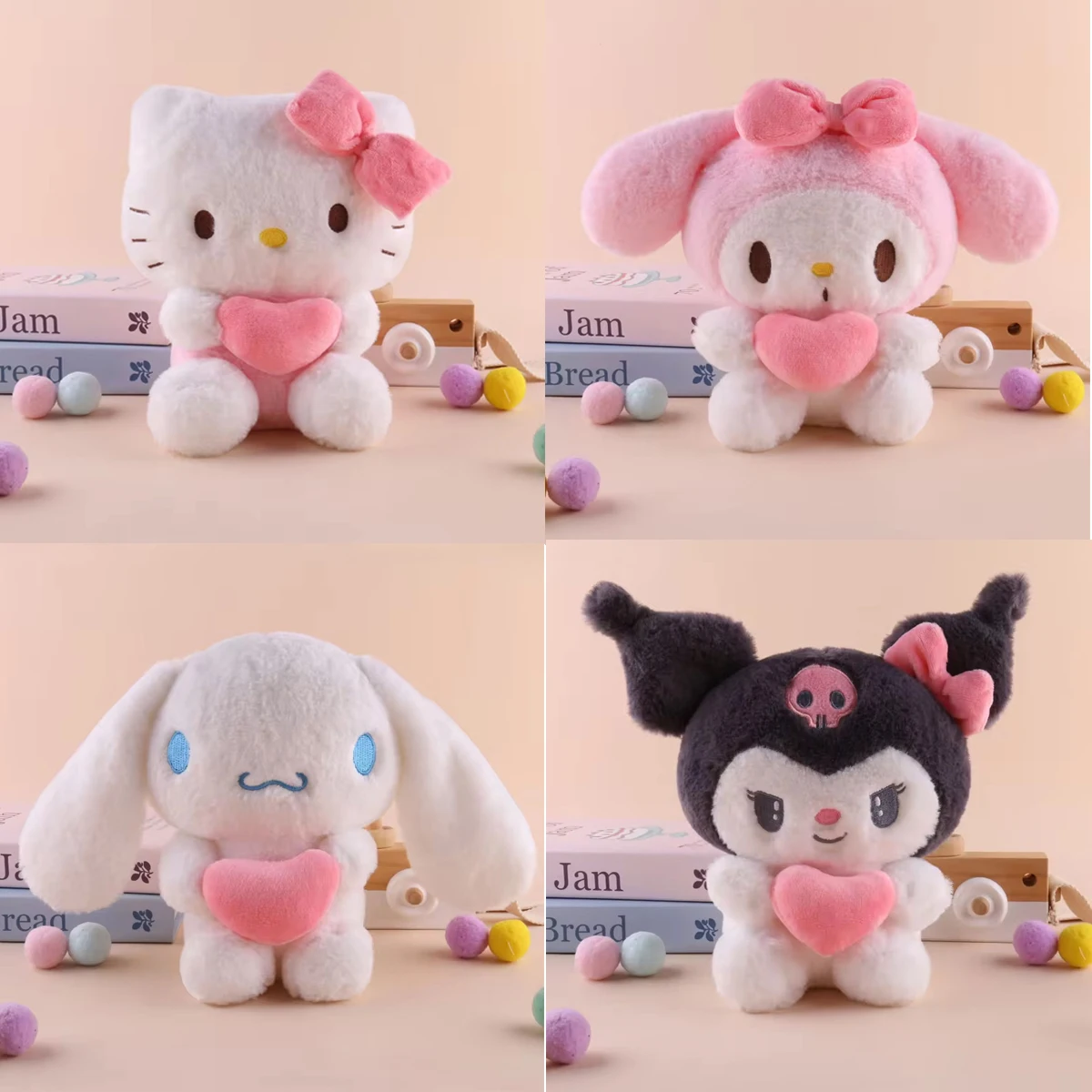 Peluche Sanrio Hello Kitty Kuromi, jouet en peluche KT, jouets en peluche doux pour filles, peluche My Melody Cinnamoroll, cadeaux