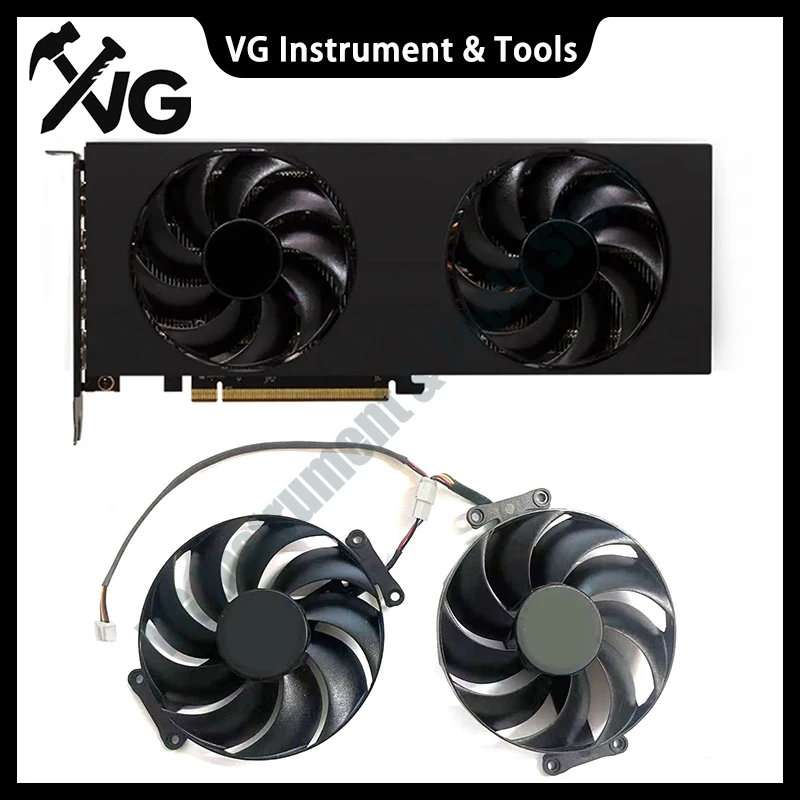 For T129215BU 87MM 4PIN DC 12V 0.5A GPU FAN For PowerColor AMD AMD Radeon™ RX 7800 XT RX7700 XT Graphics Card Replacement