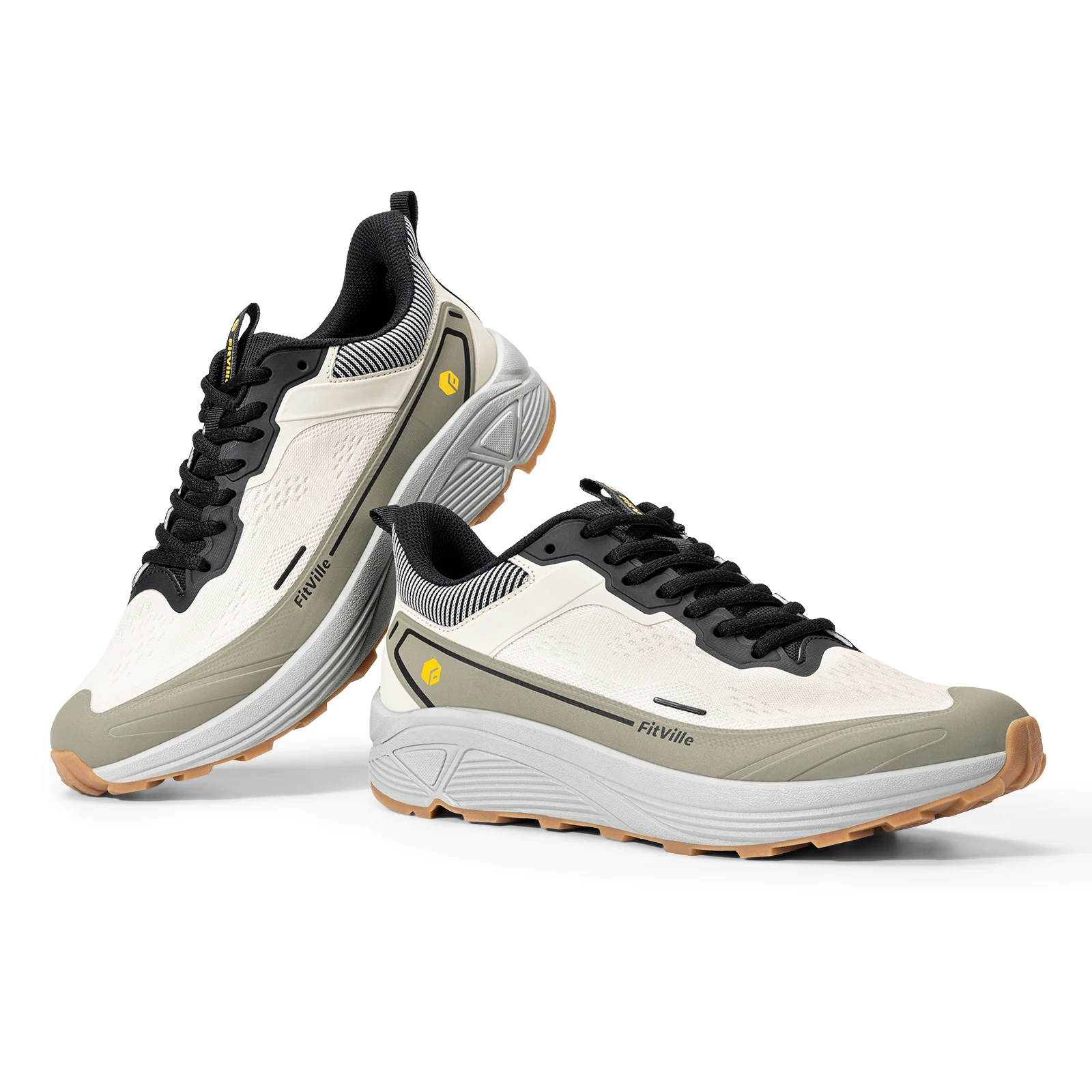 FitVille Herren Trail-Laufschuhe mit breiter Zehenpartie, lässige Sportschuhe, atmungsaktive, rutschfeste Wanderschuhe mit Dämpfung für Herren – Detail 18
